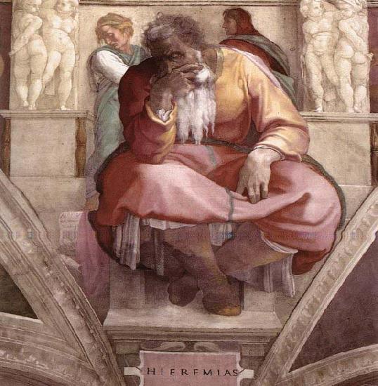 Michelangelo Buonarroti Jeremiah Norge oil painting art
